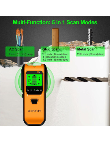 Buscador de Estudio SUNTUTUFY TH530 5 en 1 con Pantalla LCD
