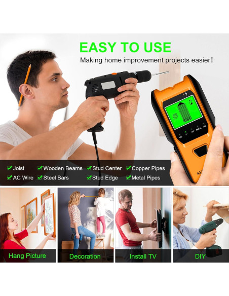 Buscador de Estudio SUNTUTUFY TH530 5 en 1 con Pantalla LCD