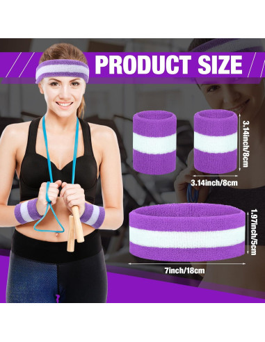 Conjunto de Muñequera y Diadema Eurzom 36 Pcs Neón