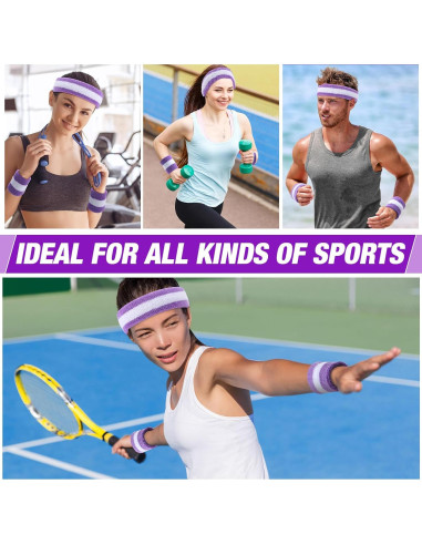 Conjunto de Muñequera y Diadema Eurzom 36 Pcs Neón