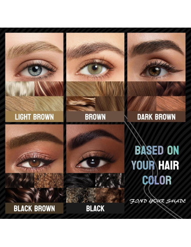 Lápiz de Cejas Doble Punta Yulinlon 0.01mm Impermeable Marrón Claro