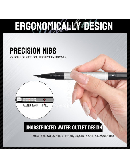 Lápiz de Cejas Doble Punta Yulinlon 0.01mm Impermeable Marrón Claro