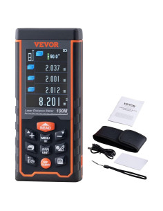 Medidor Láser VEVOR 100 Metros con Pantalla Colorida 2.4''