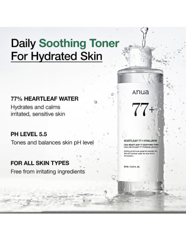 Tónico Calmante Anua 250ml - Hidratante y Purificante