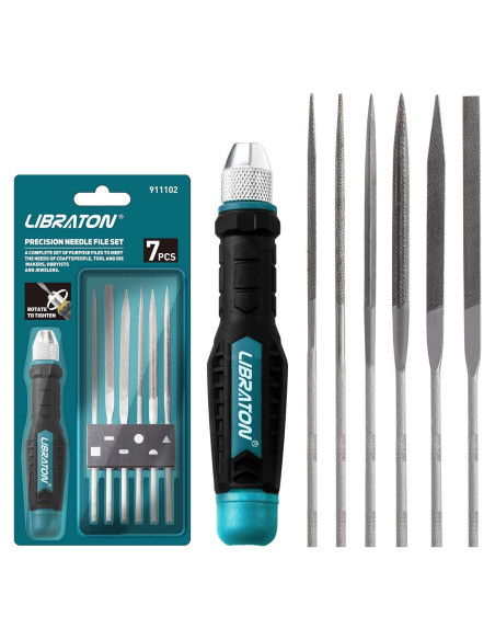 Juego de limas de aguja LIBRATON 6 piezas acero para carpintería