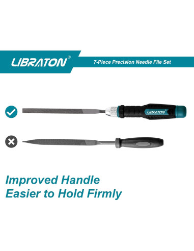 Juego de limas de aguja LIBRATON 6 piezas acero para carpintería