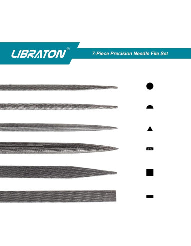 Juego de limas de aguja LIBRATON 6 piezas acero para carpintería