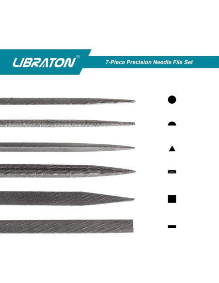 Juego de limas de aguja LIBRATON 6 piezas acero para carpintería