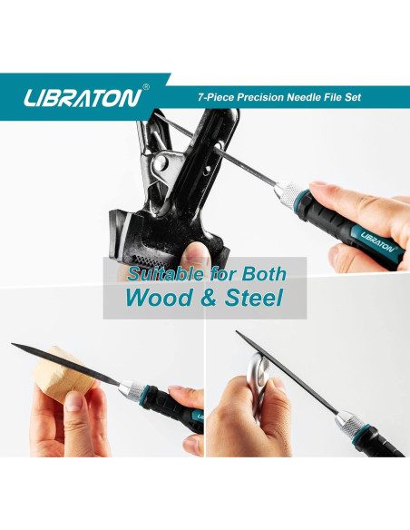 Juego de limas de aguja LIBRATON 6 piezas acero para carpintería