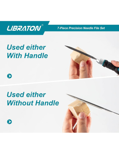 Juego de limas de aguja LIBRATON 6 piezas acero para carpintería