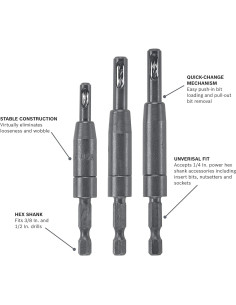 Juego de Brocas Autocentrantes Bosch CC2430 - 3 Piezas 2