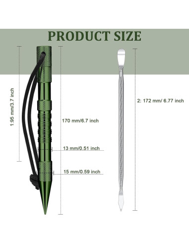 Set de Herramientas de Nudos Ferraycle 12 Pcs Paracord Verde