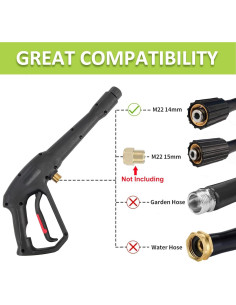 Pistola de Lavadora a Presión BEAR FORCE 3300 PSI Latón 2