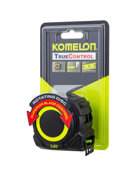 Cinta Métrica Komelon TC16 4.88m con Control de Retracción