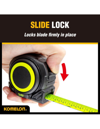 Cinta Métrica Komelon TC16 4.88m con Control de Retracción