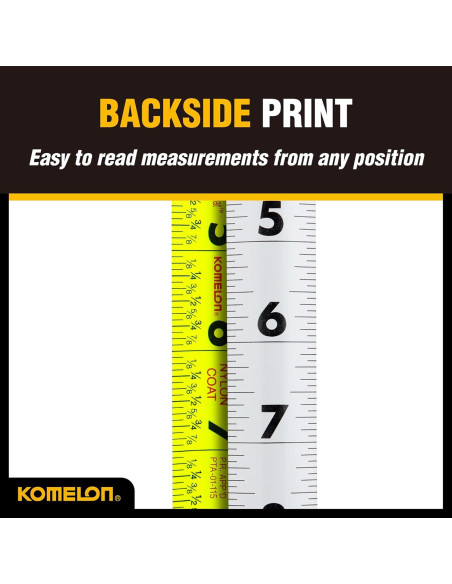 Cinta Métrica Komelon TC16 4.88m con Control de Retracción