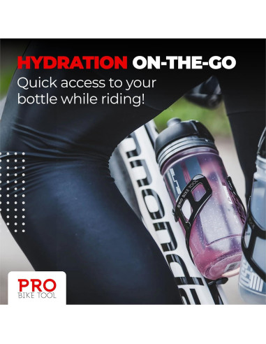 Soporte para Botella de Agua PRO BIKE TOOL, Aluminio Negro