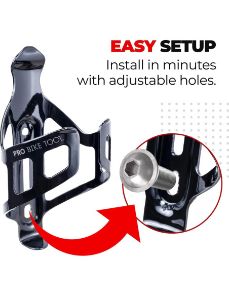 Soporte para Botella de Agua PRO BIKE TOOL, Aluminio Negro