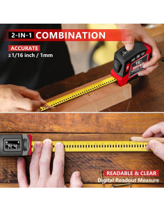 Cinta Métrica Digital Alloyman 4.9m, 6 Unidades, 4 Modos 2