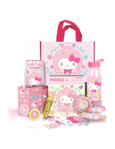 Conjunto de Regalo Hello Kitty - Bolsa Tote, Rompecabezas, Botella y Más