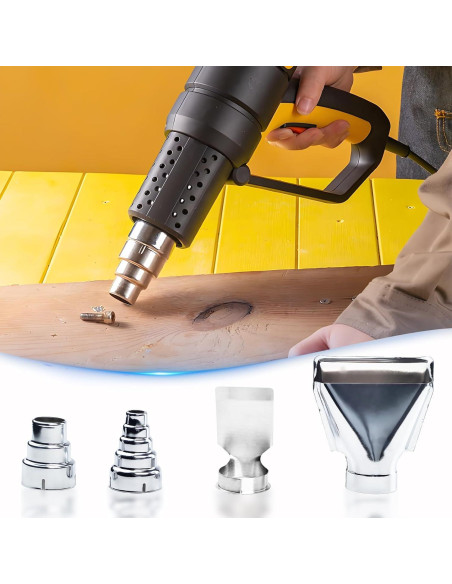 Kit de 4 Boquillas de Acero Inoxidable para Pistola de Calor