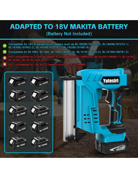 Clavadora de Clavos Inalámbrica Yutesiri 18V para Makita