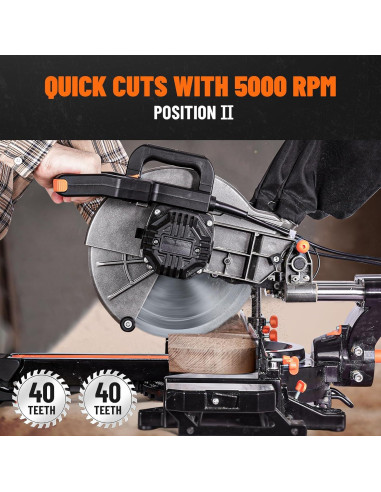 Sierra Ingletadora DOVAMAN 10" Deslizante con Guía Láser