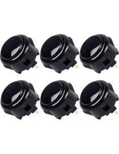 Botones de Presión Sanwa OBSF-30 - 8 Piezas 30mm Negro 2