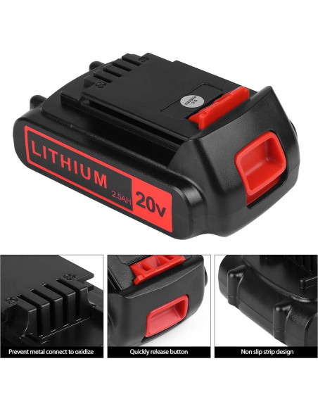 Batería de Litio 20V 2.5Ah KINGTIANLE para Black and Decker Batería de Litio 20V 2.5Ah KINGTIANLE para Black and Decker