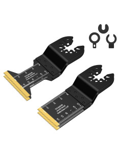 Hojas de Sierra Oscilante de Titanio TEMINO 4 Piezas 3.49-4.45 cm