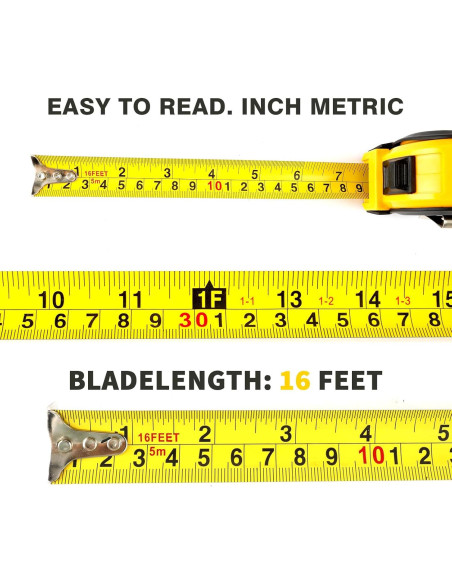 Cinta Métrica Retráctil Yekepal 4.9 m Auto Bloqueante Cinta Métrica Retráctil Yekepal 4.9 m Auto Bloqueante