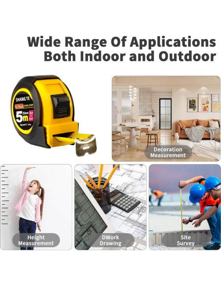 Cinta Métrica Retráctil Yekepal 4.9 m Auto Bloqueante Cinta Métrica Retráctil Yekepal 4.9 m Auto Bloqueante