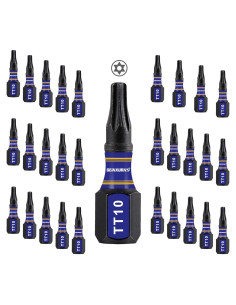 Juego de 30 Puntas de Destornillador Torx T10 GEINXURN