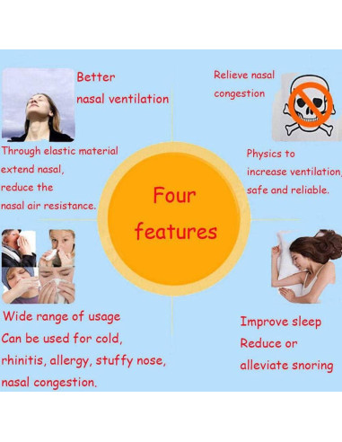 50 Tiras Nasales Anti Ronquido Oral Dentistry 66x19mm