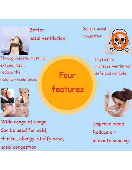 50 Tiras Nasales Anti Ronquido Oral Dentistry 66x19mm