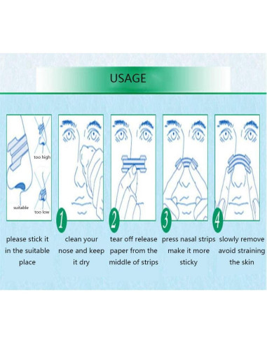 50 Tiras Nasales Anti Ronquido Oral Dentistry 66x19mm