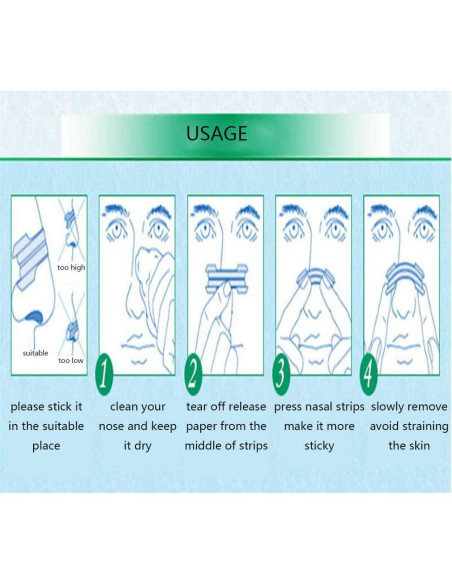 50 Tiras Nasales Anti Ronquido Oral Dentistry 66x19mm