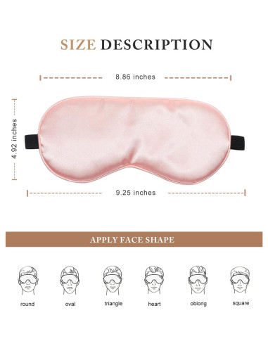 Máscara de Sueño de Seda Uaszdau - Paquete de 3 Rosa