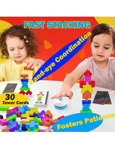 Juego de Mesa 4-en-1 Montessori Yunhe - 120 Piezas para Niños 4+ 2