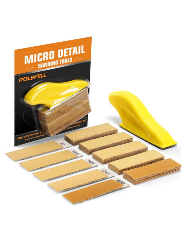 Kit de Lijado Micro POLIWELL 50 PCS - Lijadora Mini Detallada