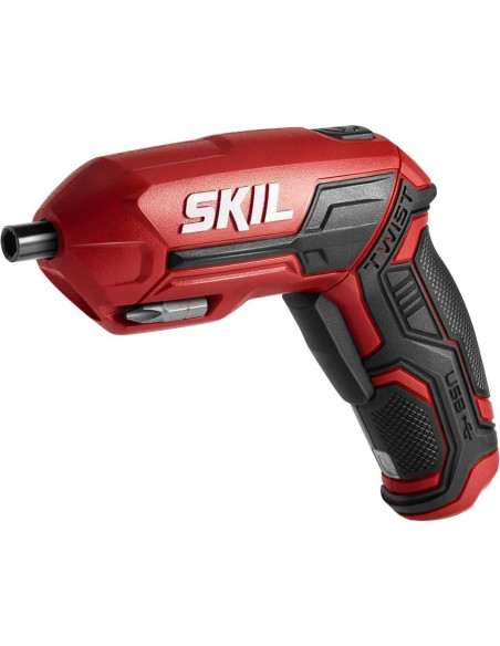Destornillador Inalámbrico SKIL 4V con Mango Pivotante y 9 Piezas Destornillador Inalámbrico SKIL 4V con Mango Pivotante y 9 Piezas