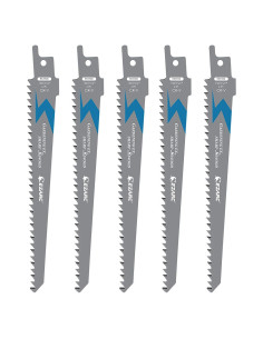 Hoja de sierra recíproca EZARC para poda de madera 15cm (5-Pack)