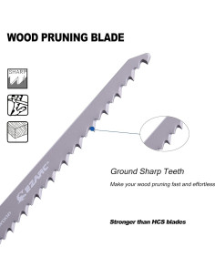 Hoja de sierra recíproca EZARC para poda de madera 15cm (5-Pack) 2