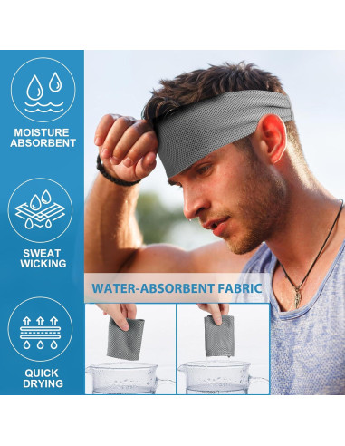 Cinta de Cabeza Deportiva Sukeen para Hombres - Enfriamiento, Antideslizante, Secado Rápido