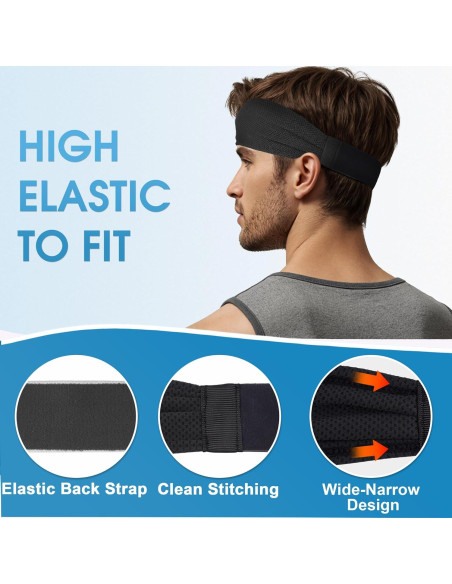 Cinta de Cabeza Deportiva Sukeen para Hombres - Enfriamiento, Antideslizante, Secado Rápido
