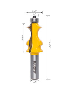 Bits de Router Boomway 1.27cm Vástago para Molduras 2