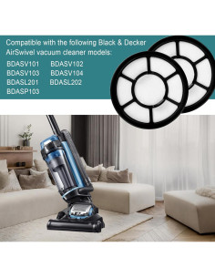 Filtros de Aspiradora Black+Decker Airswivel Lavables - 2 Unidades 2