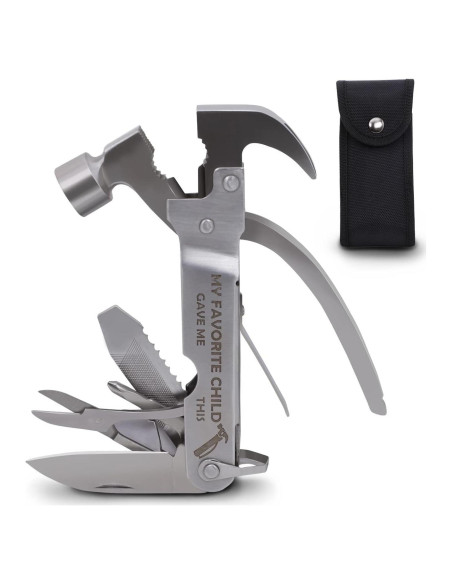 Martillo Multiherramienta 12 en 1 PRETTYFINE para Camping