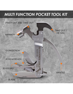 Martillo Multiherramienta 12 en 1 PRETTYFINE para Camping 2