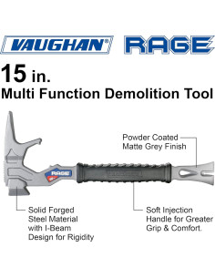 Herramienta de Demolición Multifuncional Vaughan 38 cm Azul 2